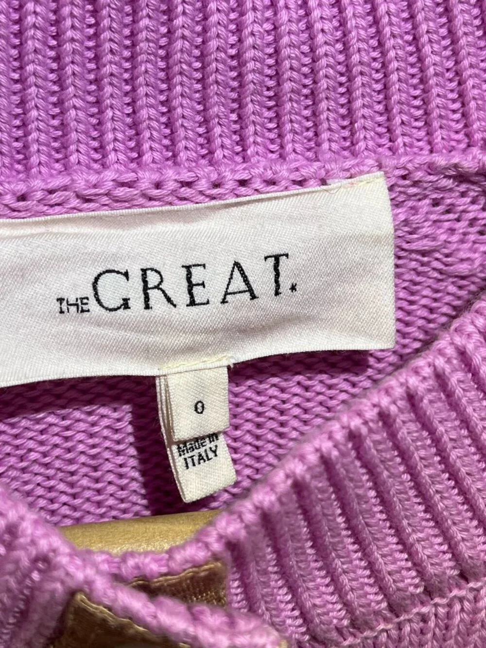 The Great The Tiny Cardigan pink tan Lilac Blossom button up - Picture 4 of 10